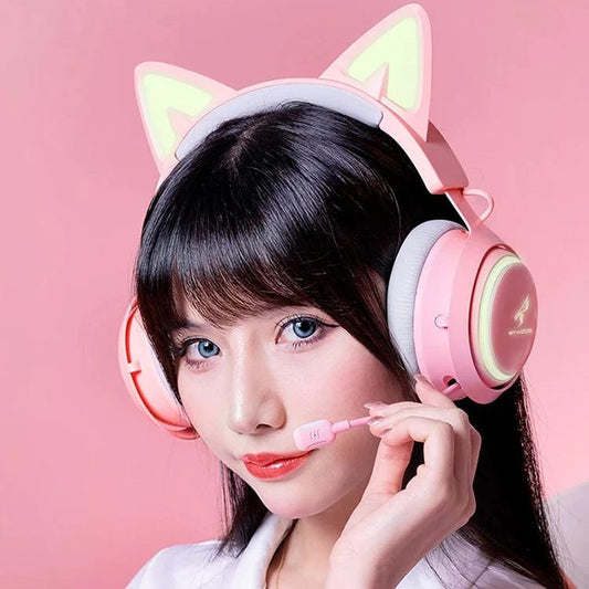 Leuchtende Katzenohren-Kopfhörer
