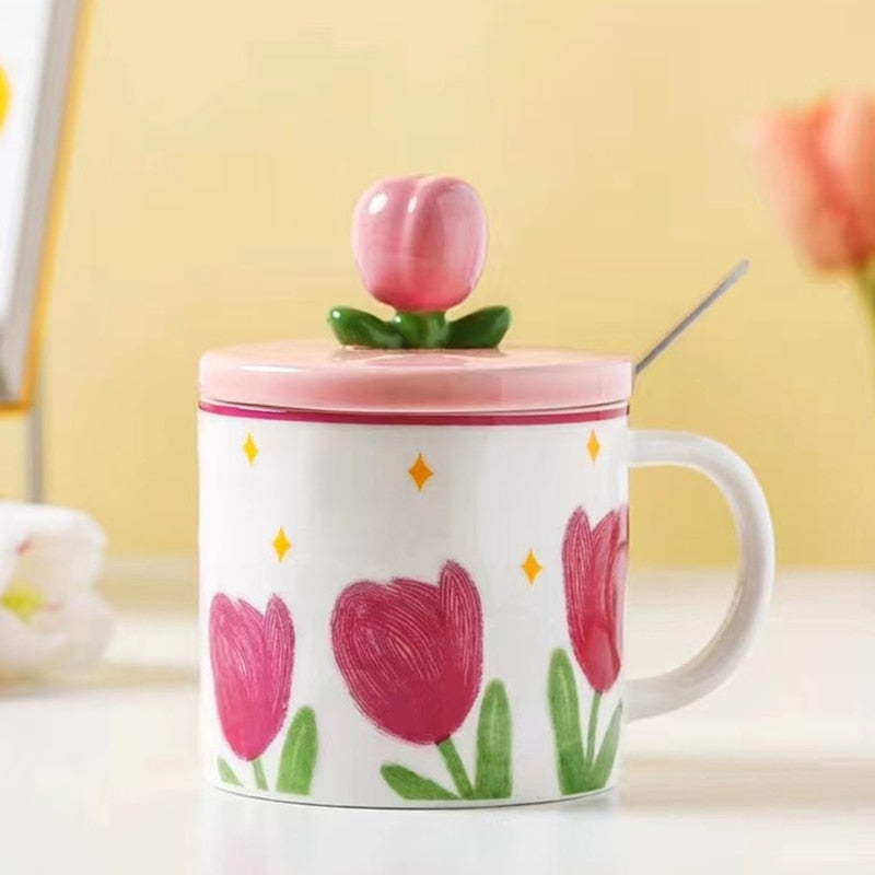 Tulpen-Keramikbecher