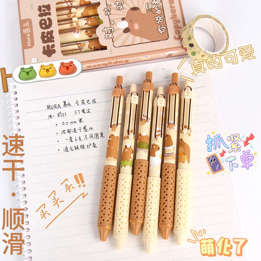 Cute Capybara Gel Pens