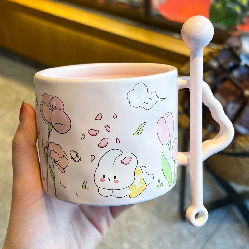 Flower Bunny Mugs