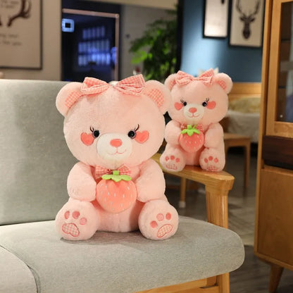 Pink Strawberry Bear Plushies