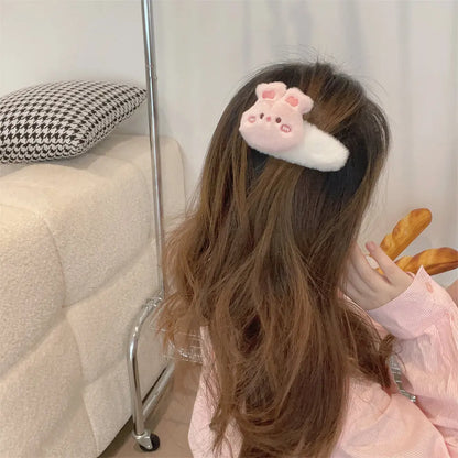Bunny & Bear Plush Hair Clips