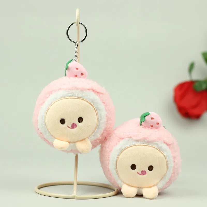 Strawberry Dessert Plushie Keychains