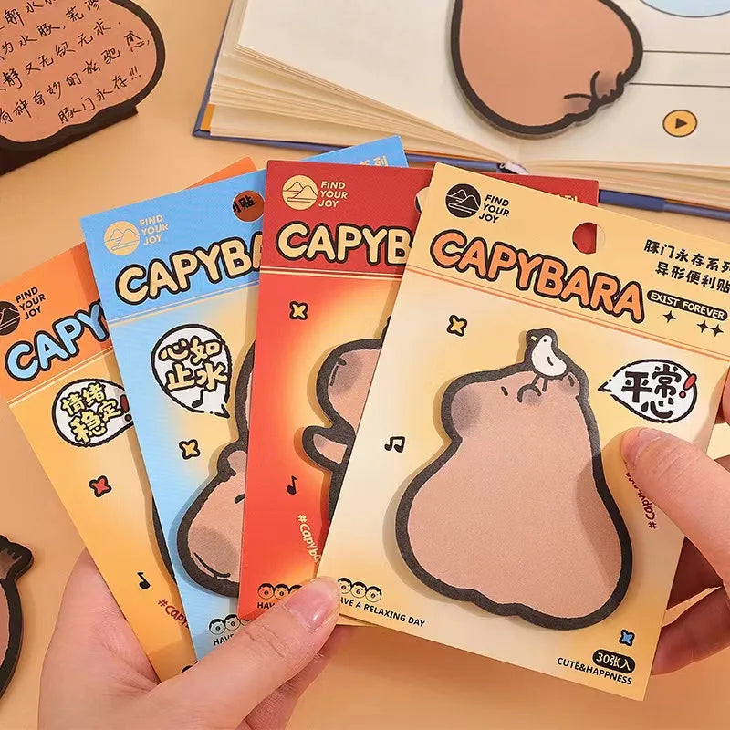 Cute Capybara Sticky Notes Set