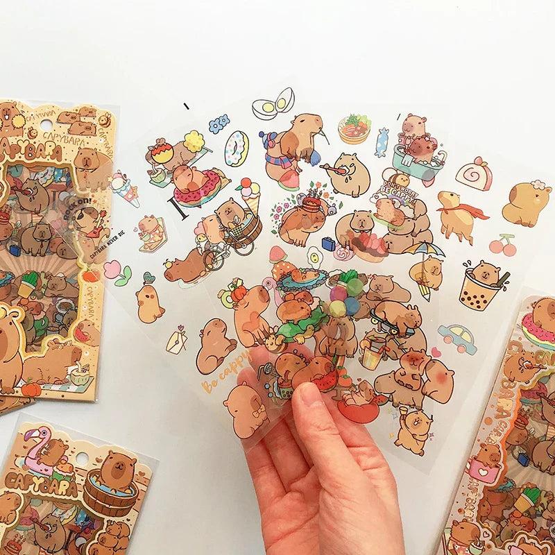 Kawaii Capybara Decorative Stickers