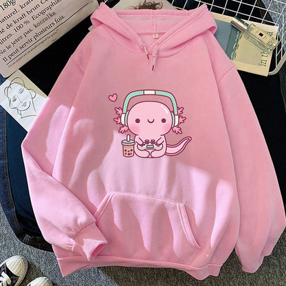 Axolotl Gamer Kapuzenpullover