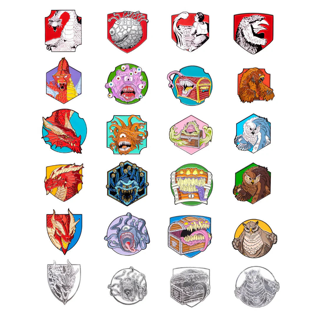D&D: Monster Mystery Pins - Then and Now Pack - Super Anime Store