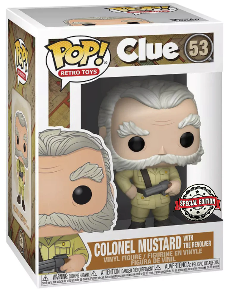 POP! Retro Toys: 53 Clue, Colonel Mustard with Revolver Exclusive