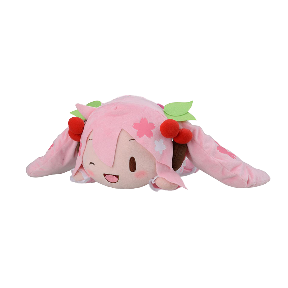 SEGA: Vocaloid - Sakura Miku (Winking) Nesoberi Lay-Down SP Plush