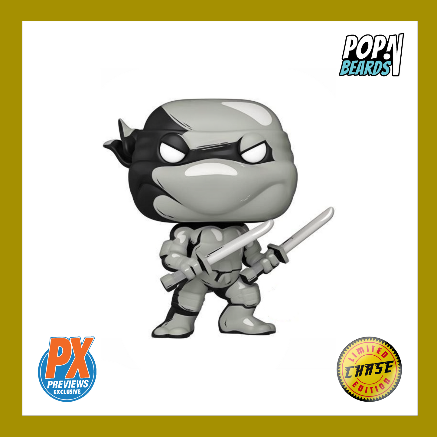 POP! Comics: 32 TMNT, Leonardo (BW) (Chase) Exclusive