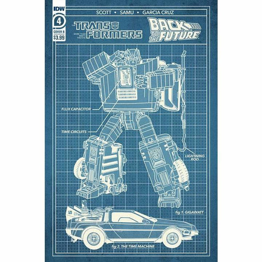 Transformers / Back to the Future #4 Comic [Cover B]