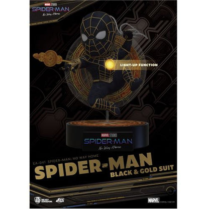 Beast Kingdom Spider-Man: No Way Home EA-041 Spider-Man Black &amp; Gold Suit Actionfigur