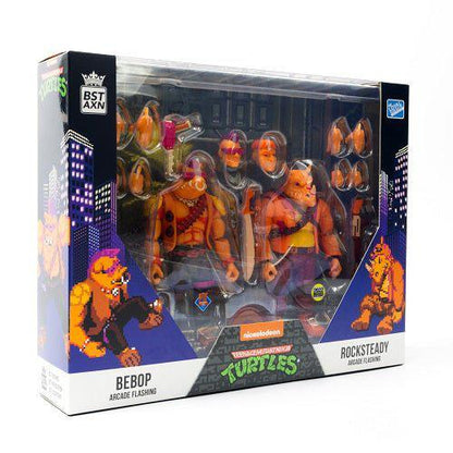 SDCC 2022 BST AXN Teenage Mutant Ninja Turtles Arcade Bebop and Rocksteady 5-Inch Action Figures PX