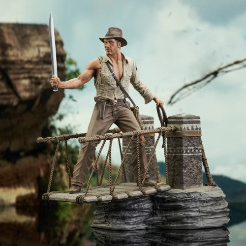 Indiana Jones Temple Of Doom Deluxe Gallery Rope Bridge Escape 11-Inch PVC Statue