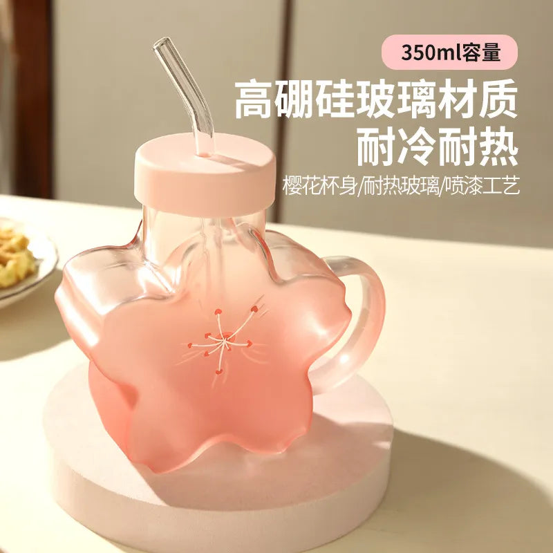 Cherry Blossom Shaped Glass Cup