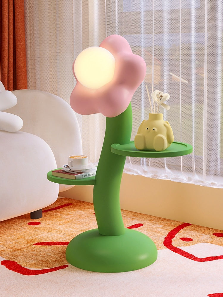 Flower Floor Lamp Table