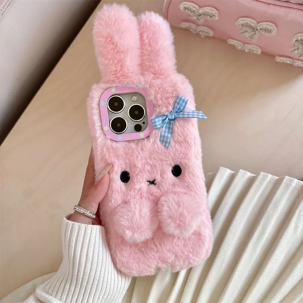 Bunny Ears Fluffy Bunny Phone Case Samsung Plush Fur Rabbit Case For Samsung Galaxy A15 A25 Bunny Ears Fluffy Bunny Phone Case Samsung Plush Fur Rabbit Case For Samsung Galaxy A15 A25