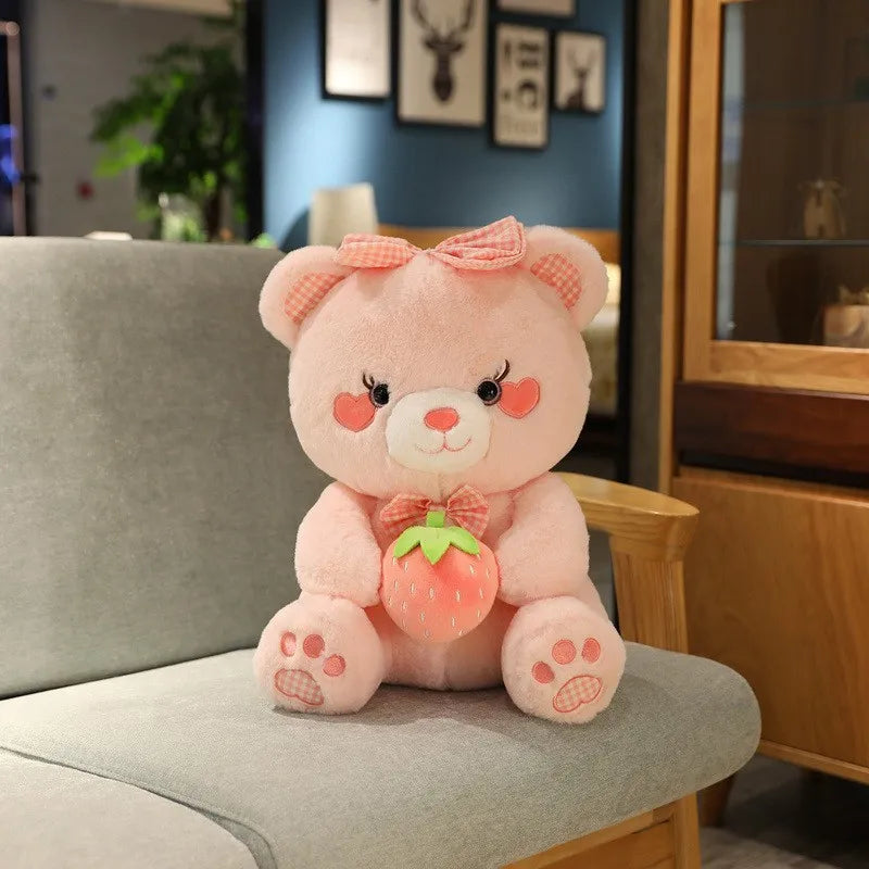 Pink Strawberry Bear Plushies