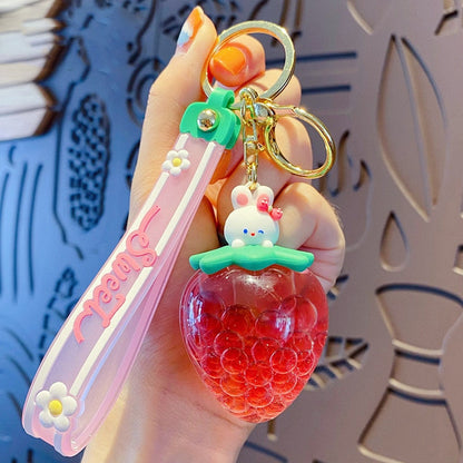 Sweet Strawberry Doll Keychain