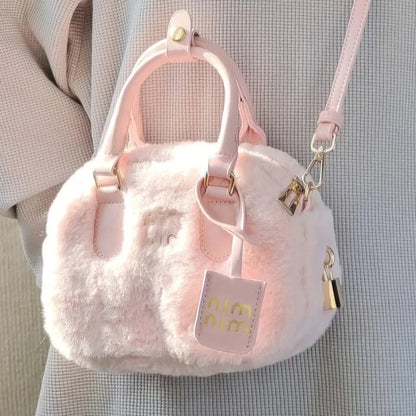 Pink Plush Fashion Handbag