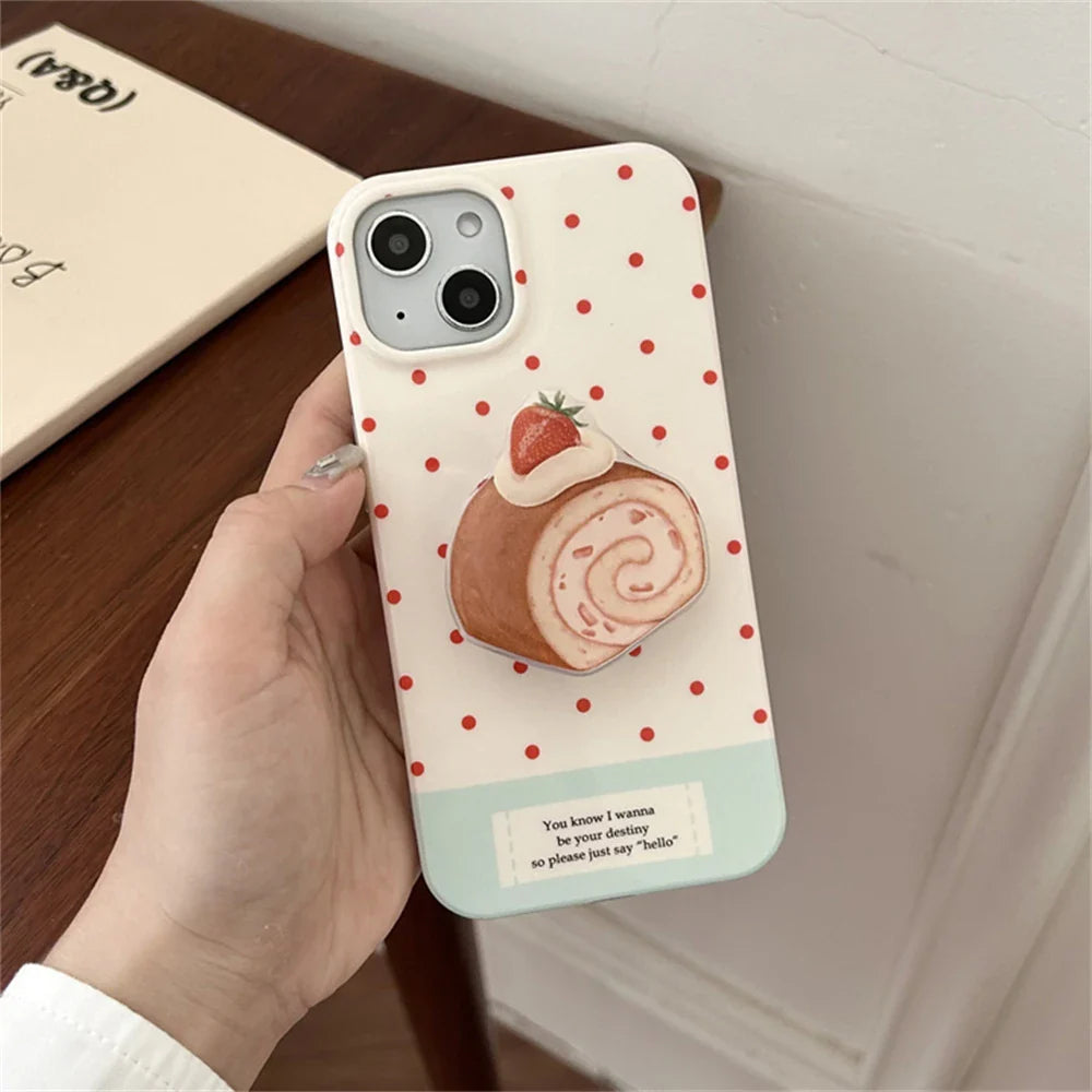 Strawberry Swiss Roll iPhone Case