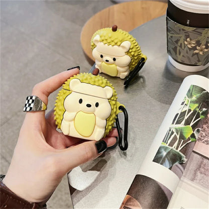 Durian Hedgehog Airpods Case