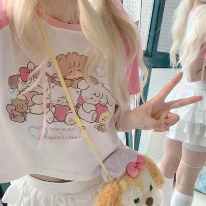 Kawaii Hearts Club Animals T-Shirt