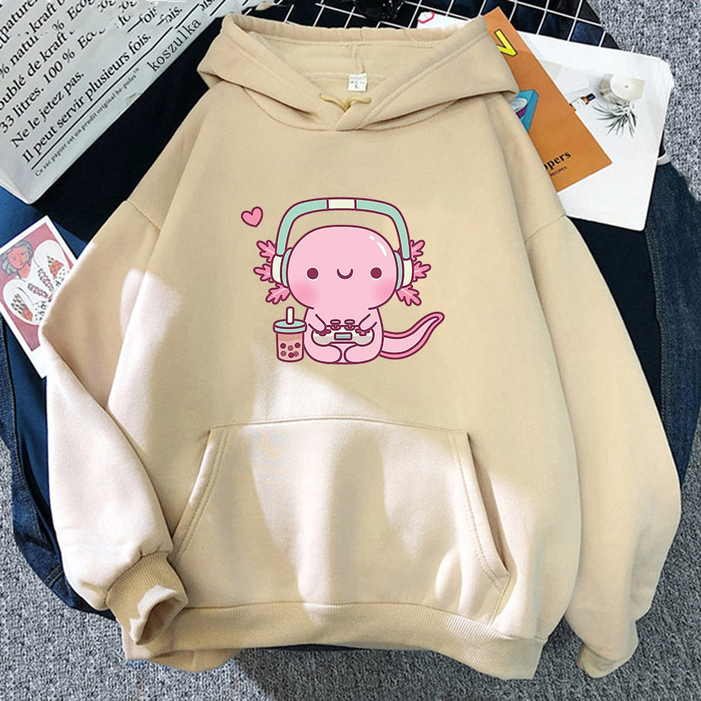 Axolotl Gamer Kapuzenpullover