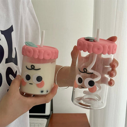 Funny Face Glass Cups