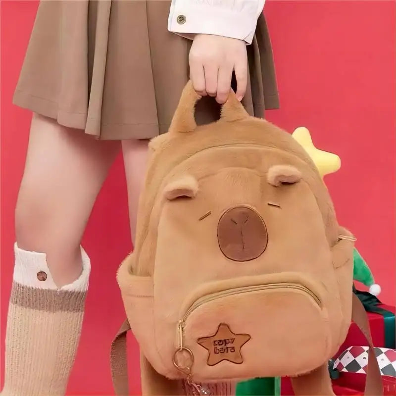 Small Capybara Plush Backpack