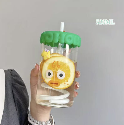 Funny Face Glass Cups