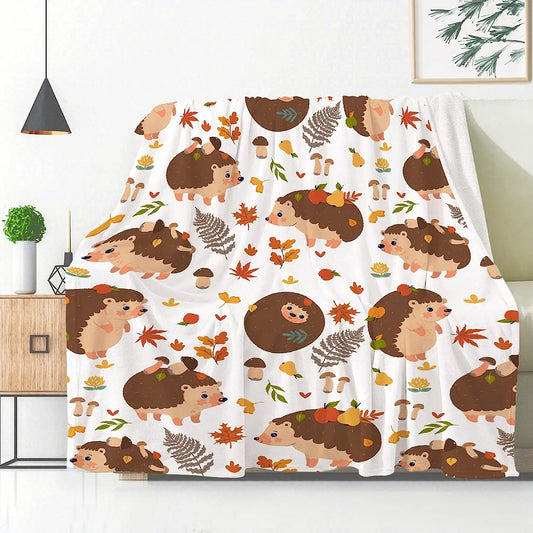 Autumn Leaves Hedgehog Blanket