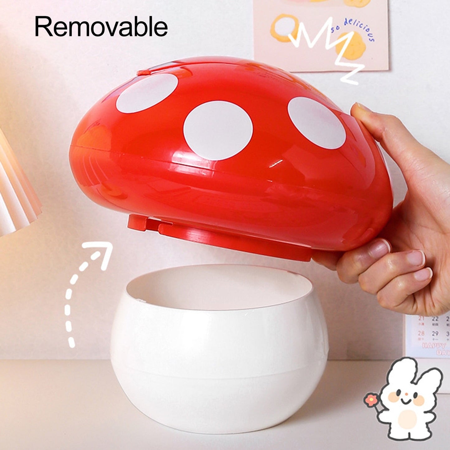 Mushroom Desktop Trash Can