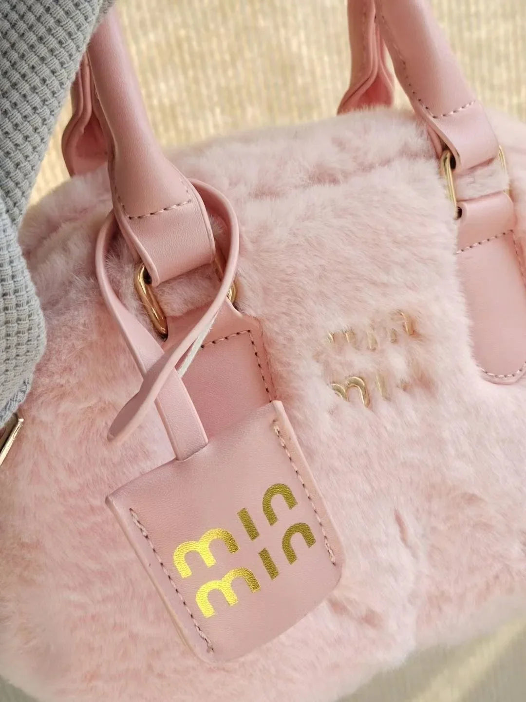 Pink Plush Fashion Handbag