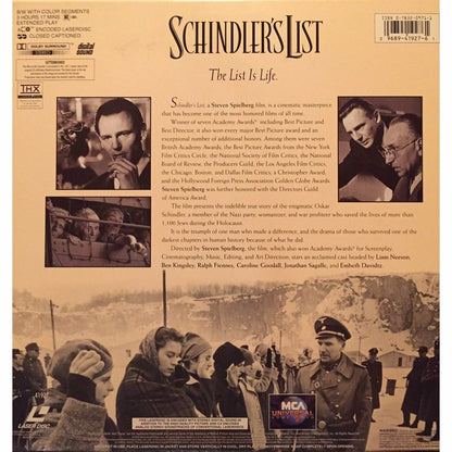 Schindler's List - Laserdisc
