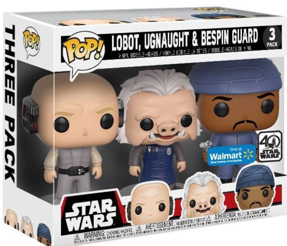 POP! Star Wars: Lobot / Ugnaught /  Bespin Guard (3-PK) Exclusive