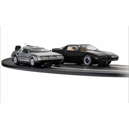 Scalextric 1980er TV – Back to the Future vs Knight Rider Slotcar-Rennset im Maßstab 1:32