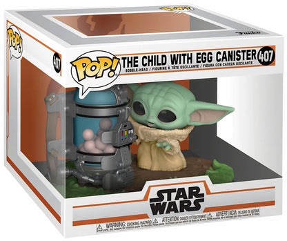 POP! Star Wars: 407 The Mandalorian, Child (Canister) (Deluxe)