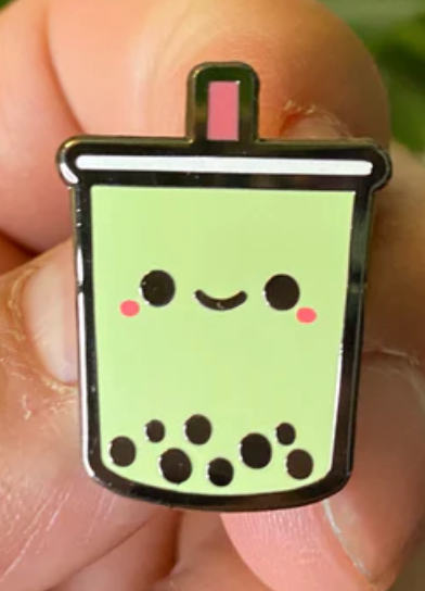 HP: Pins (Bubble Tea), Cute Boba Matcha Tea