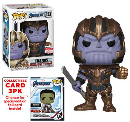 POP! Marvel: 453 Avengers End Game, Thanos (Collectible Cards) Exclusive