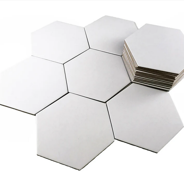 20 Blank Hexagon Board Game Tiles