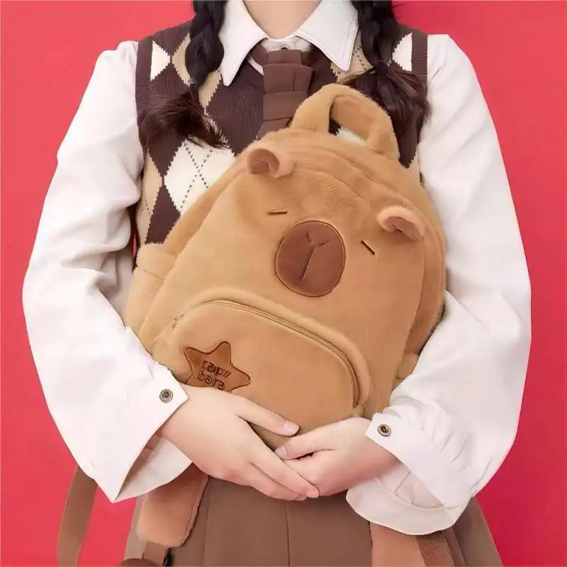 Small Capybara Plush Backpack