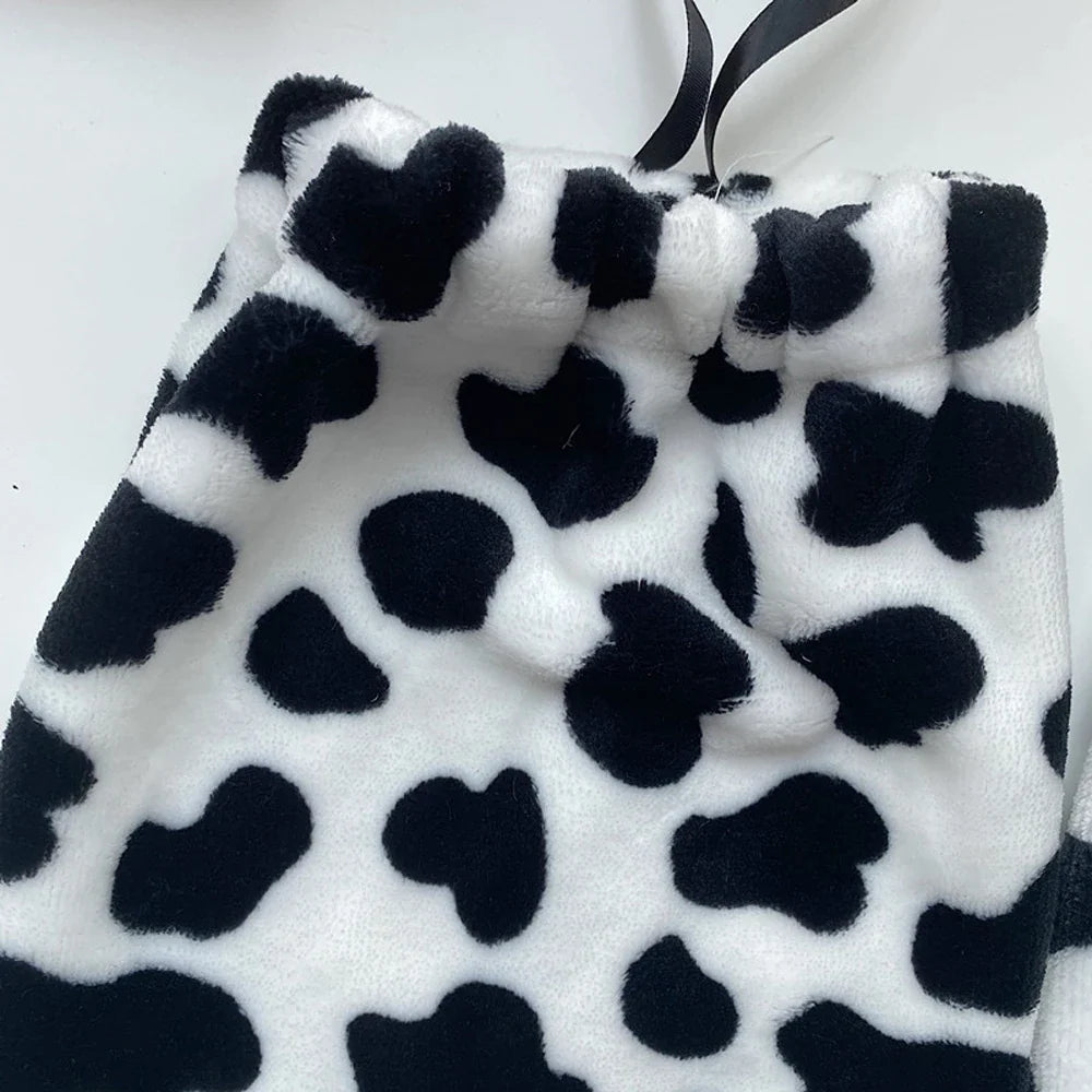 Cow Pattern Print Leg Warmers