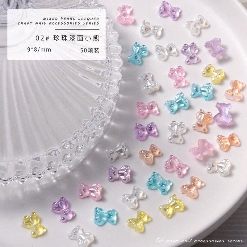 Shiny Pastel Nail Charms