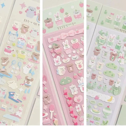 Cute Animal Laser Scrapbook Stickers