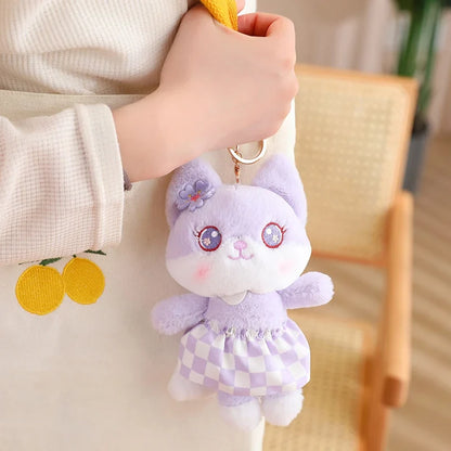 Cherry Blossom Fox Plushie Keychains