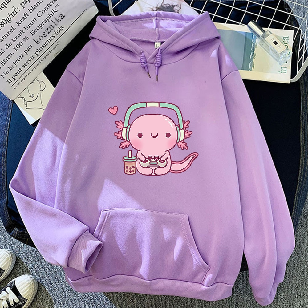 Axolotl Gamer Kapuzenpullover