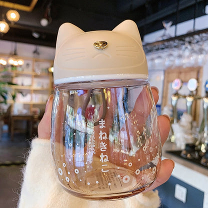 Cat Glass Bottle