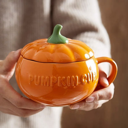 Pumpkin Shaped Ceramic Mug