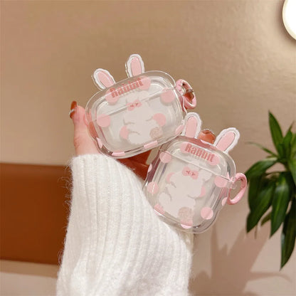 Bunny Ears Transparent AirPods Case